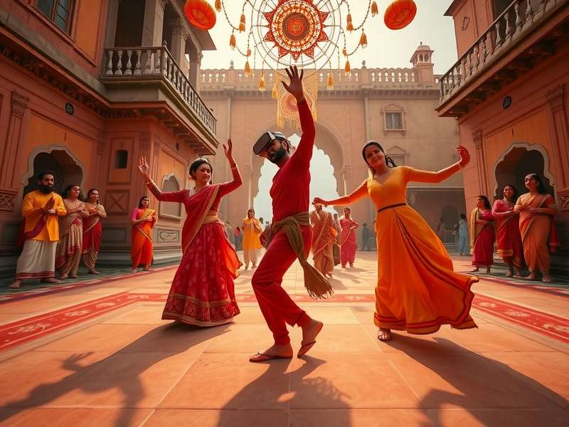 Rhythm Rajasthan VR multiplayer experience showing virtual festival