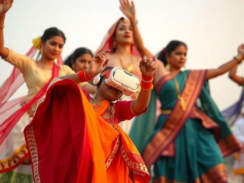Rhythm Rajasthan VR gameplay showing traditional dance in virtual reality